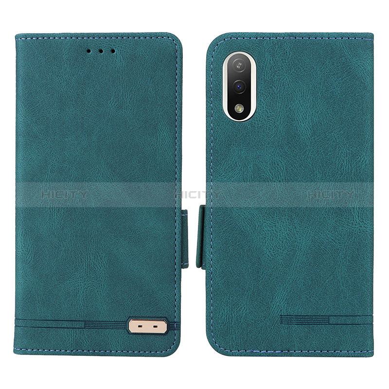 Coque Portefeuille Livre Cuir Etui Clapet L07Z pour Sony Xperia Ace III Vert Plus