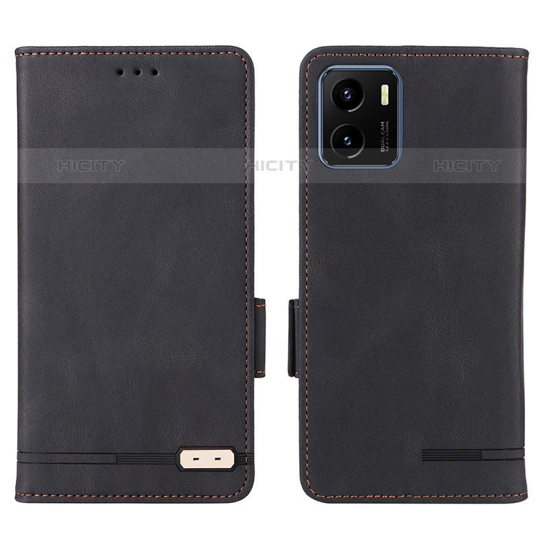 Coque Portefeuille Livre Cuir Etui Clapet L07Z pour Vivo iQOO U5x Noir Plus