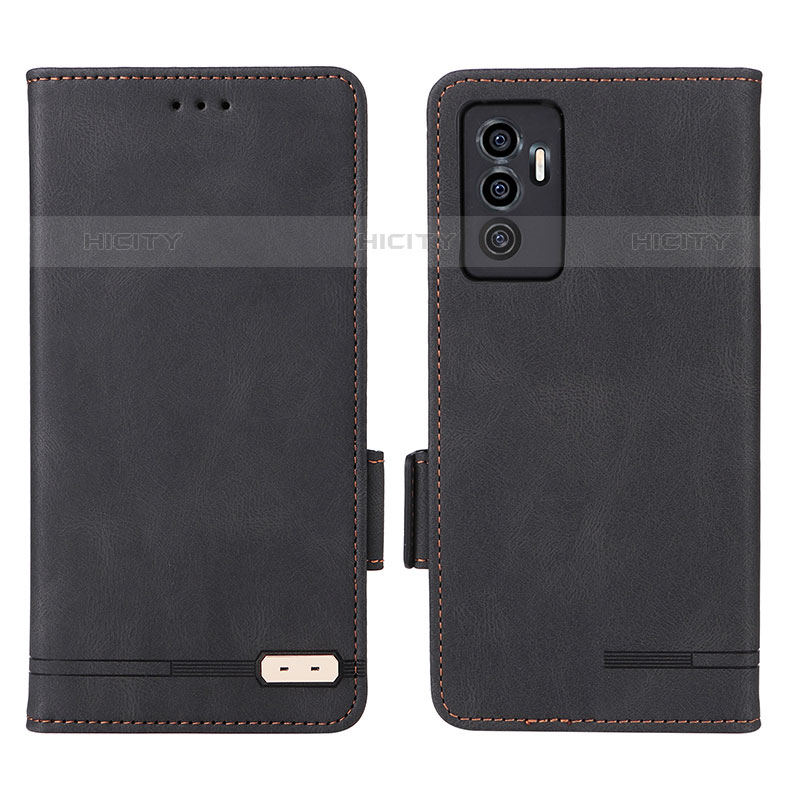 Coque Portefeuille Livre Cuir Etui Clapet L07Z pour Vivo V23e Noir Plus