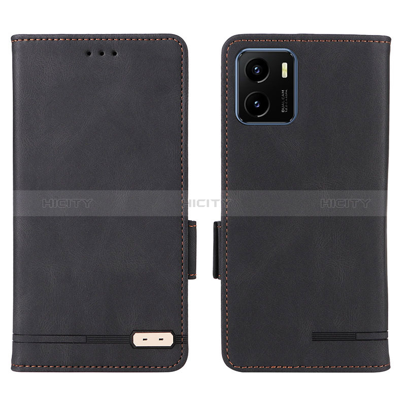 Coque Portefeuille Livre Cuir Etui Clapet L07Z pour Vivo Y01 Noir Plus