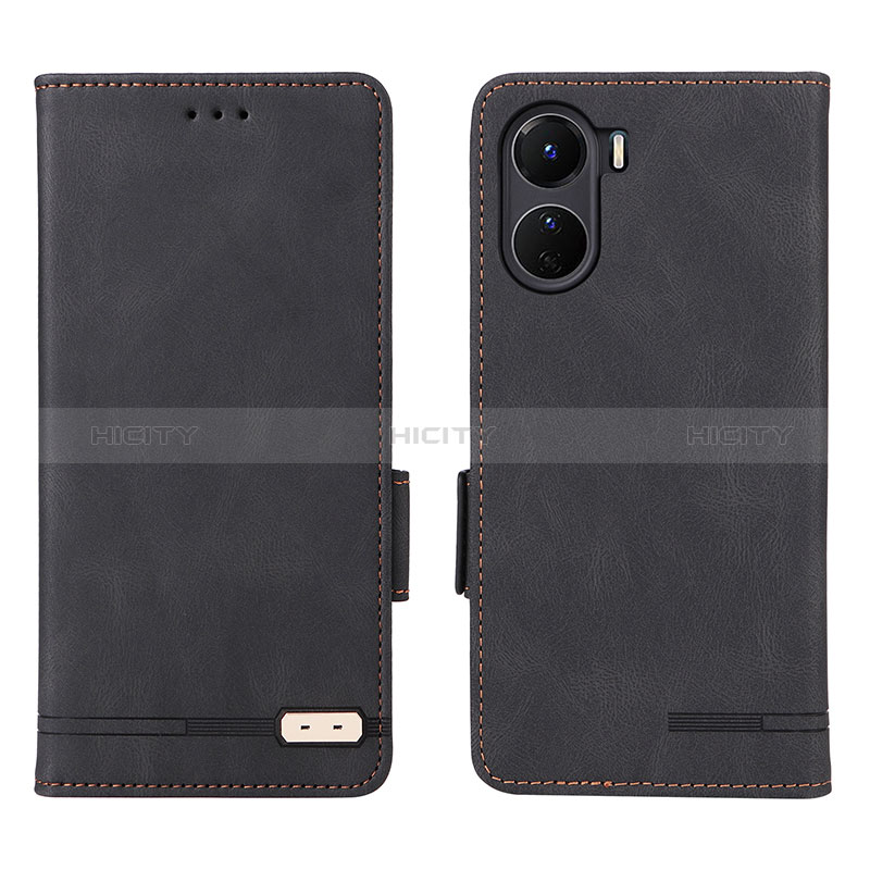 Coque Portefeuille Livre Cuir Etui Clapet L07Z pour Vivo Y16 Noir Plus