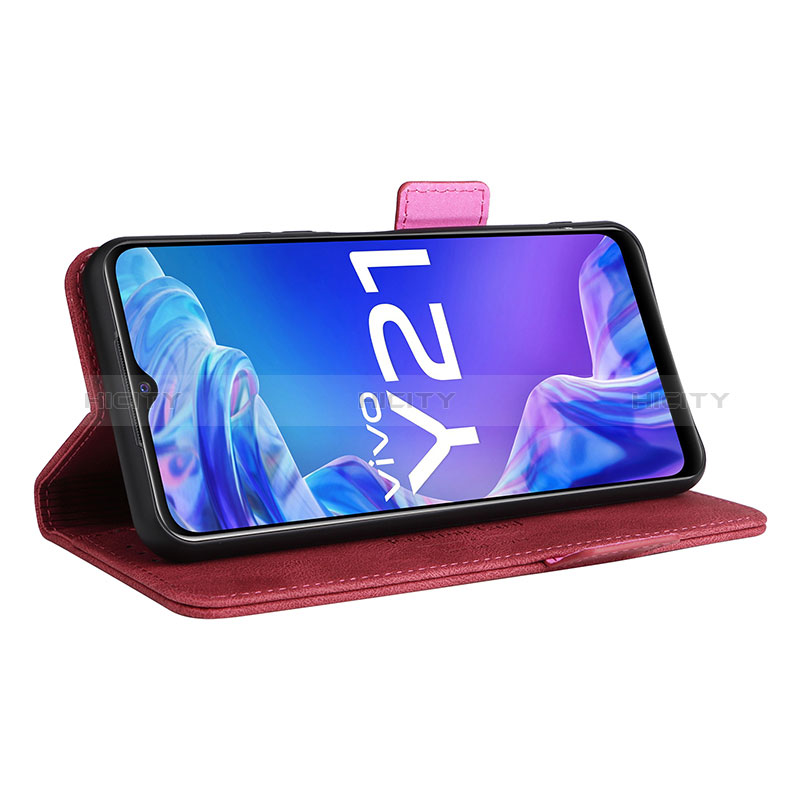 Coque Portefeuille Livre Cuir Etui Clapet L07Z pour Vivo Y21 Plus