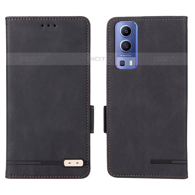 Coque Portefeuille Livre Cuir Etui Clapet L07Z pour Vivo Y52 5G Noir Plus