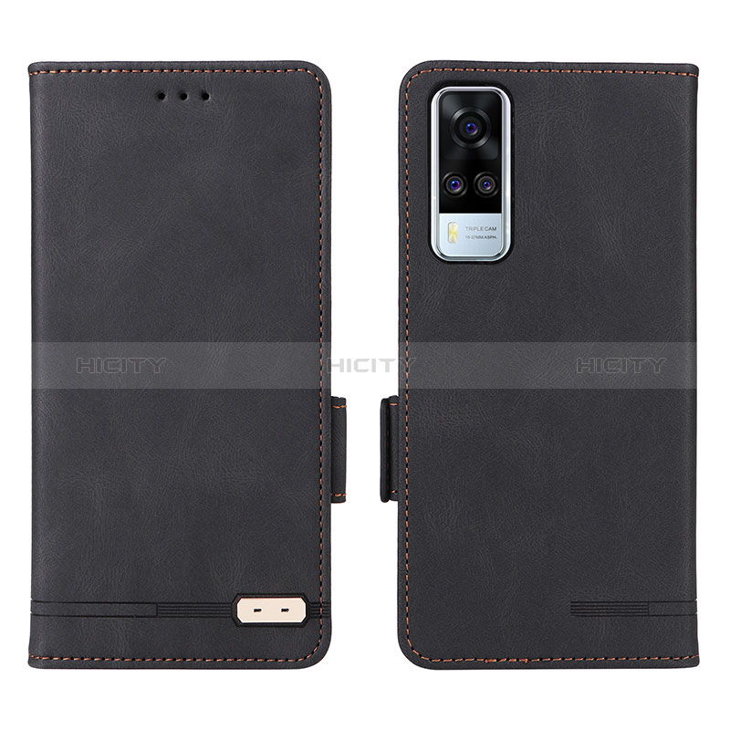 Coque Portefeuille Livre Cuir Etui Clapet L07Z pour Vivo Y53s NFC Noir Plus