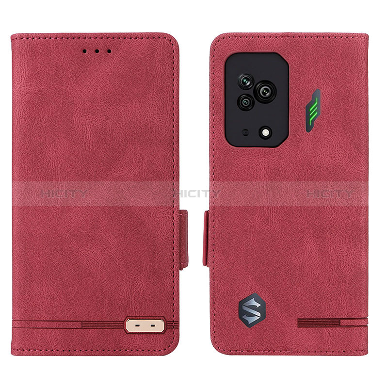 Coque Portefeuille Livre Cuir Etui Clapet L07Z pour Xiaomi Black Shark 5 5G Rouge Plus