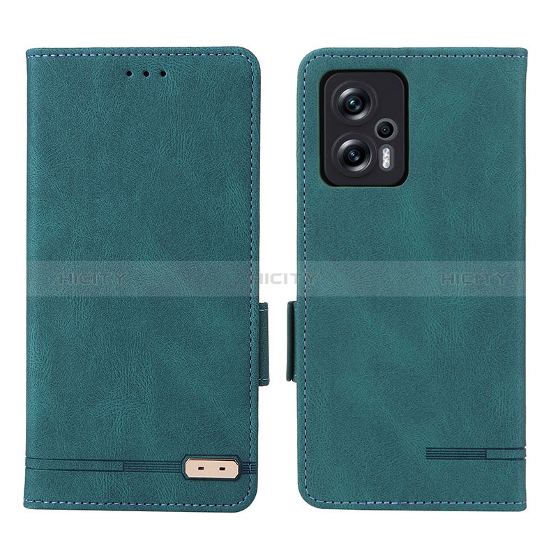 Coque Portefeuille Livre Cuir Etui Clapet L07Z pour Xiaomi Poco X4 GT 5G Vert Plus