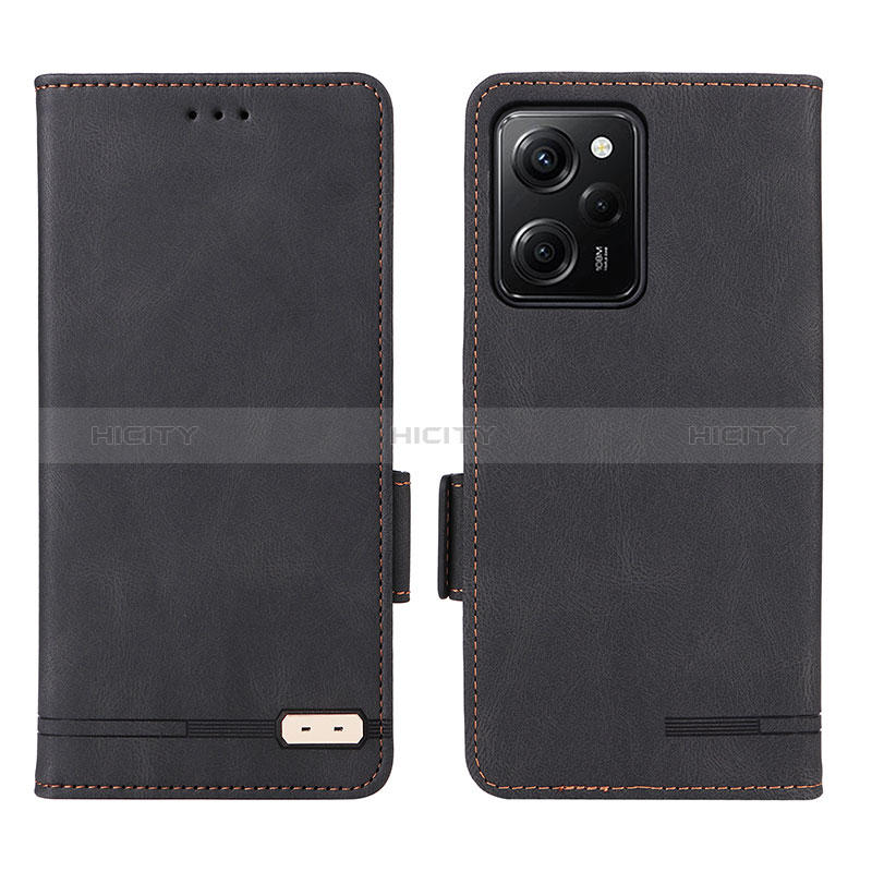 Coque Portefeuille Livre Cuir Etui Clapet L07Z pour Xiaomi Poco X5 Pro 5G Noir Plus