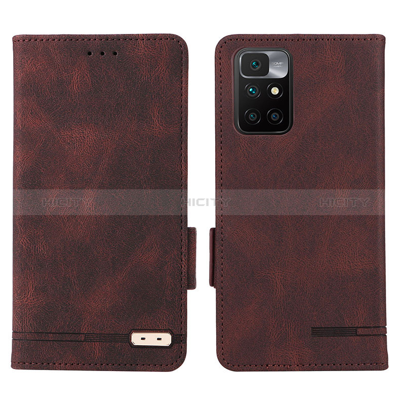 Coque Portefeuille Livre Cuir Etui Clapet L07Z pour Xiaomi Redmi 10 (2022) Marron Plus