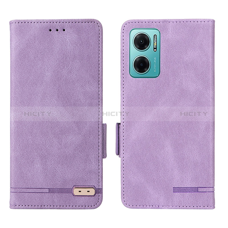 Coque Portefeuille Livre Cuir Etui Clapet L07Z pour Xiaomi Redmi 10 5G Violet Plus