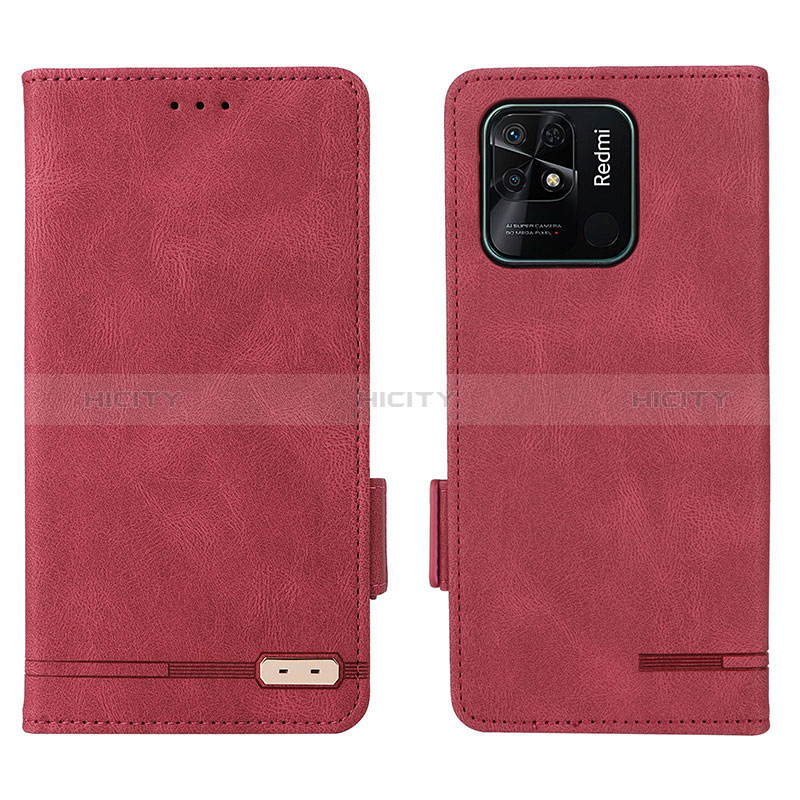 Coque Portefeuille Livre Cuir Etui Clapet L07Z pour Xiaomi Redmi 10 Power Rouge Plus