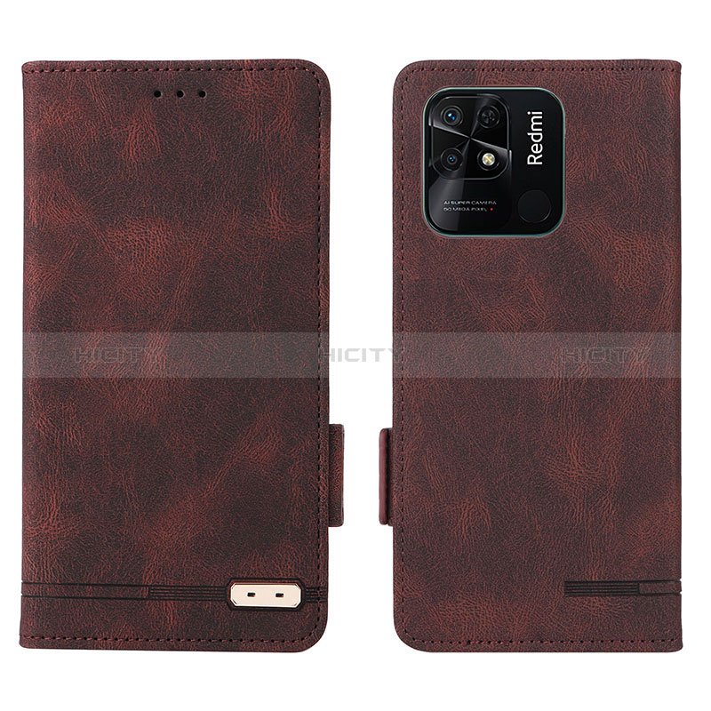 Coque Portefeuille Livre Cuir Etui Clapet L07Z pour Xiaomi Redmi 10C 4G Marron Plus