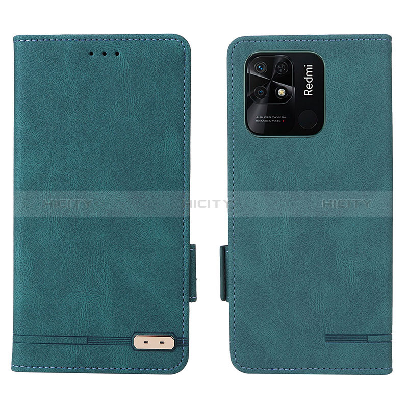 Coque Portefeuille Livre Cuir Etui Clapet L07Z pour Xiaomi Redmi 10C 4G Vert Plus