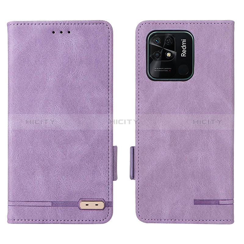 Coque Portefeuille Livre Cuir Etui Clapet L07Z pour Xiaomi Redmi 10C 4G Violet Plus