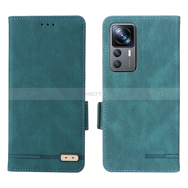 Coque Portefeuille Livre Cuir Etui Clapet L07Z pour Xiaomi Redmi K50 Ultra 5G Vert Plus