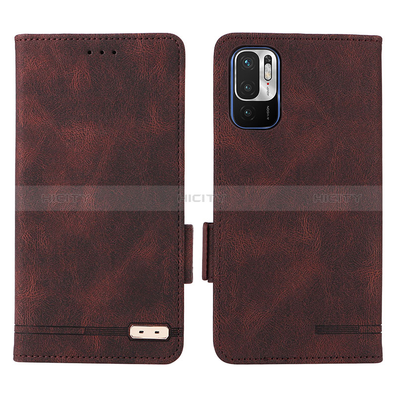 Coque Portefeuille Livre Cuir Etui Clapet L07Z pour Xiaomi Redmi Note 10T 5G Marron Plus