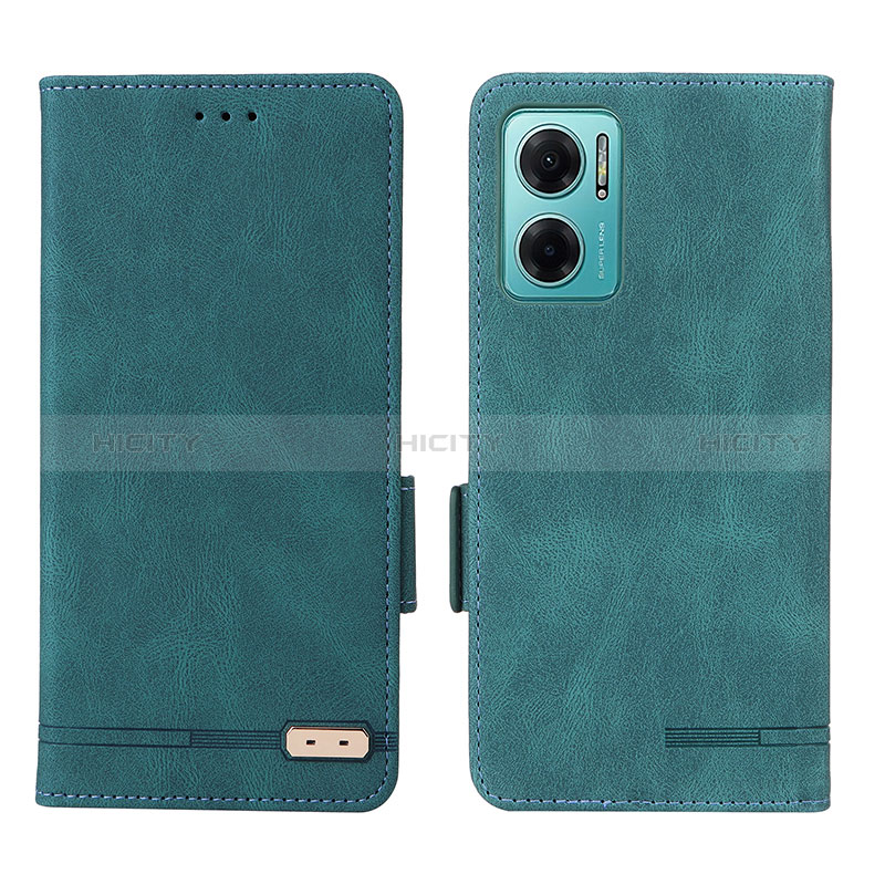 Coque Portefeuille Livre Cuir Etui Clapet L07Z pour Xiaomi Redmi Note 11E 5G Vert Plus