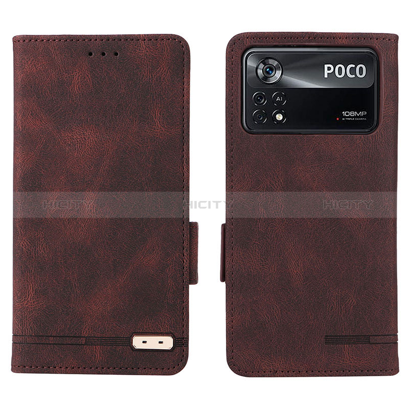 Coque Portefeuille Livre Cuir Etui Clapet L07Z pour Xiaomi Redmi Note 11E Pro 5G Marron Plus