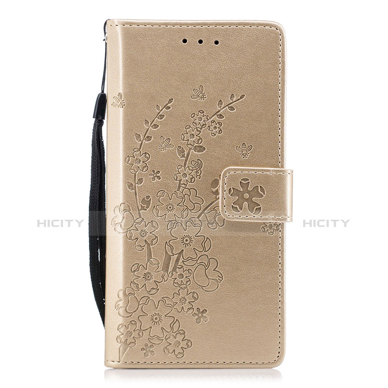 Coque Portefeuille Livre Cuir Etui Clapet L08 pour Huawei P20 Or Plus