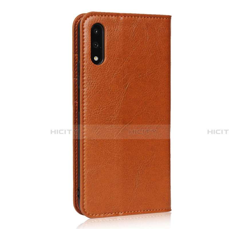 Coque Portefeuille Livre Cuir Etui Clapet L08 pour Huawei Y9 Prime (2019) Orange Plus