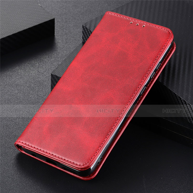 Coque Portefeuille Livre Cuir Etui Clapet L08 pour Motorola Moto Edge Rouge Plus