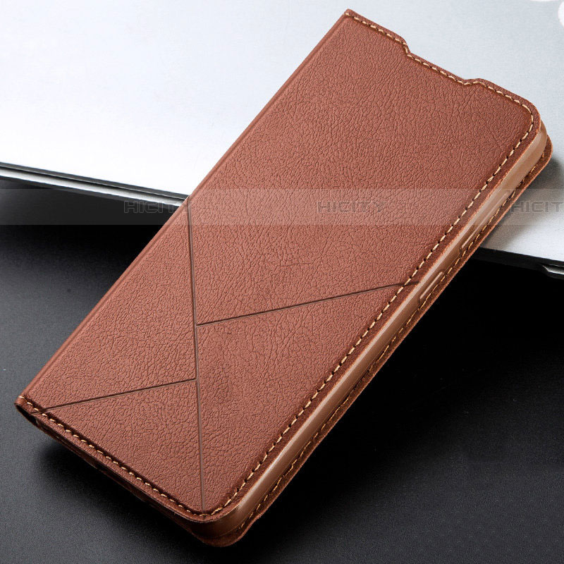 Coque Portefeuille Livre Cuir Etui Clapet L08 pour Oppo A91 Marron Plus