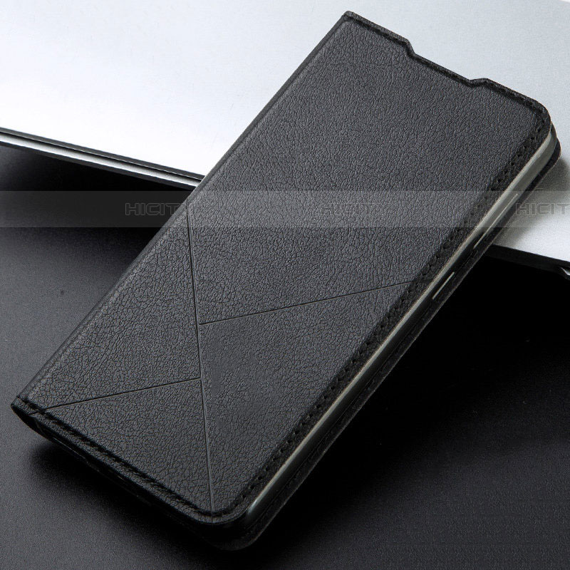 Coque Portefeuille Livre Cuir Etui Clapet L08 pour Oppo A91 Noir Plus