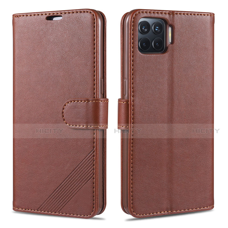 Coque Portefeuille Livre Cuir Etui Clapet L08 pour Oppo Reno4 Lite Marron Plus