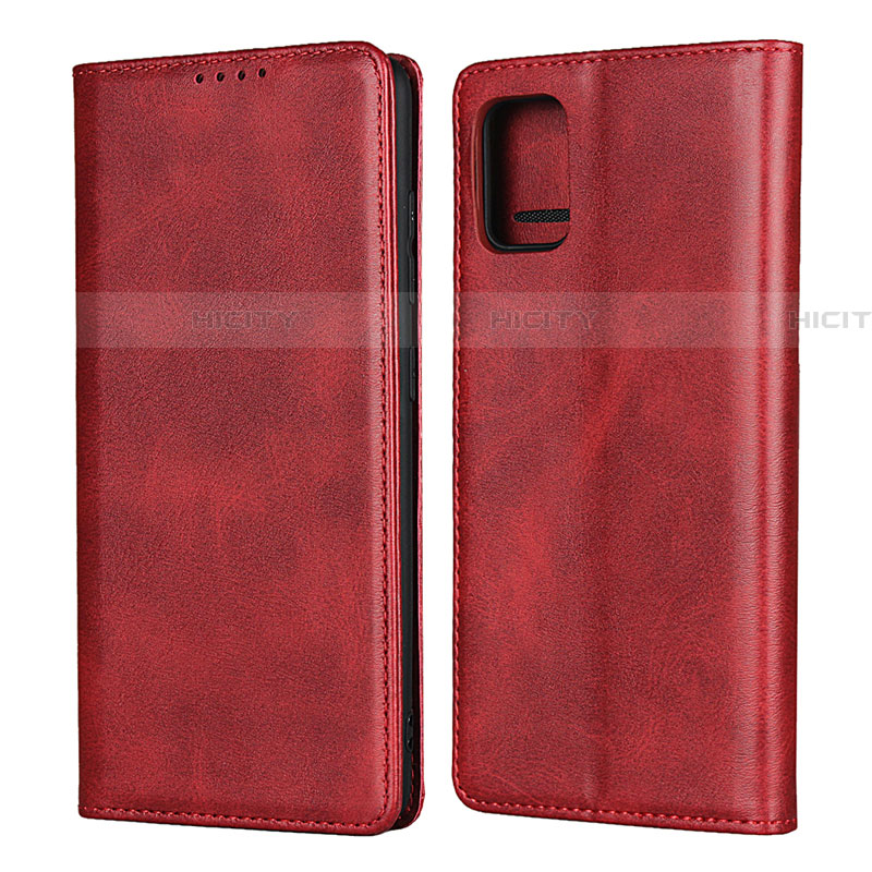 Coque Portefeuille Livre Cuir Etui Clapet L08 pour Samsung Galaxy A51 5G Rouge Plus