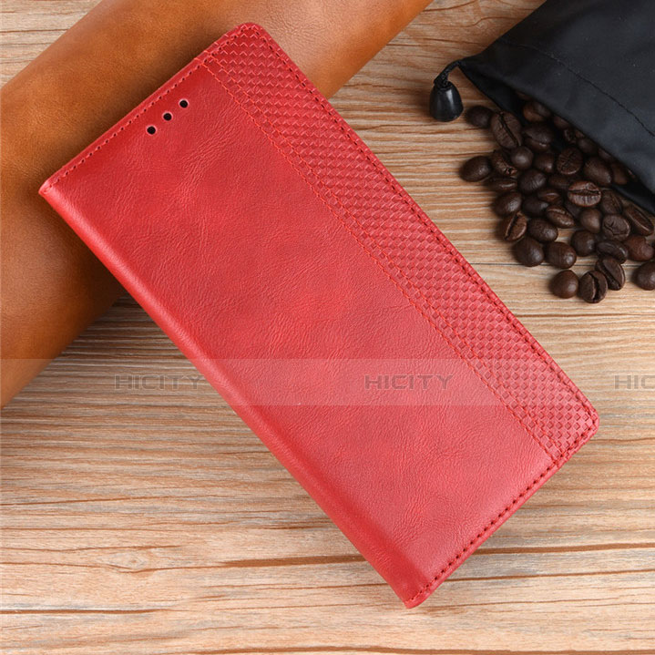 Coque Portefeuille Livre Cuir Etui Clapet L08 pour Samsung Galaxy M31 Rouge Plus