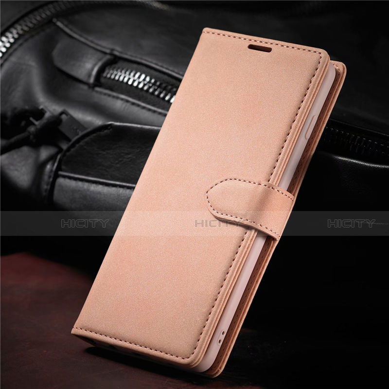 Coque Portefeuille Livre Cuir Etui Clapet L08 pour Samsung Galaxy S21 5G Or Rose Plus