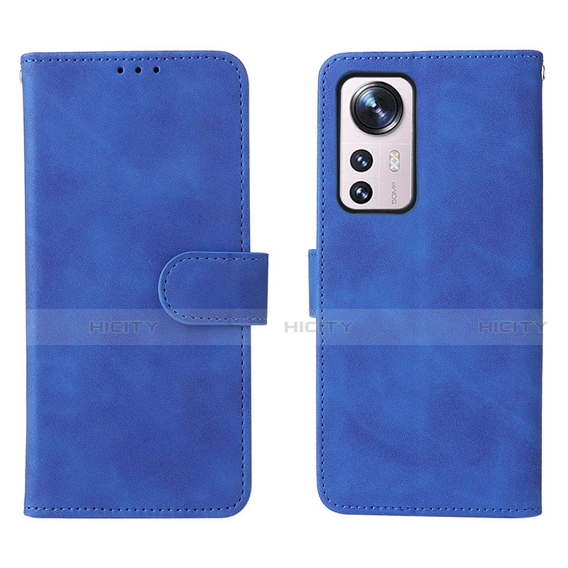 Coque Portefeuille Livre Cuir Etui Clapet L08 pour Xiaomi Mi 12 5G Bleu Plus