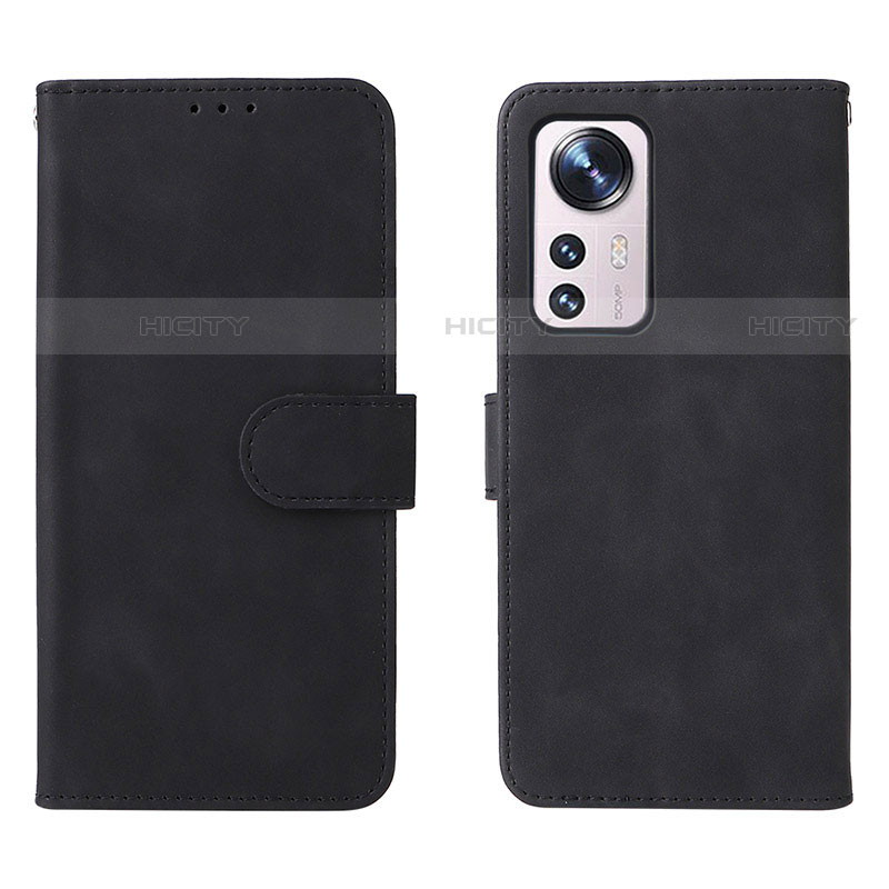 Coque Portefeuille Livre Cuir Etui Clapet L08 pour Xiaomi Mi 12 Lite 5G Noir Plus