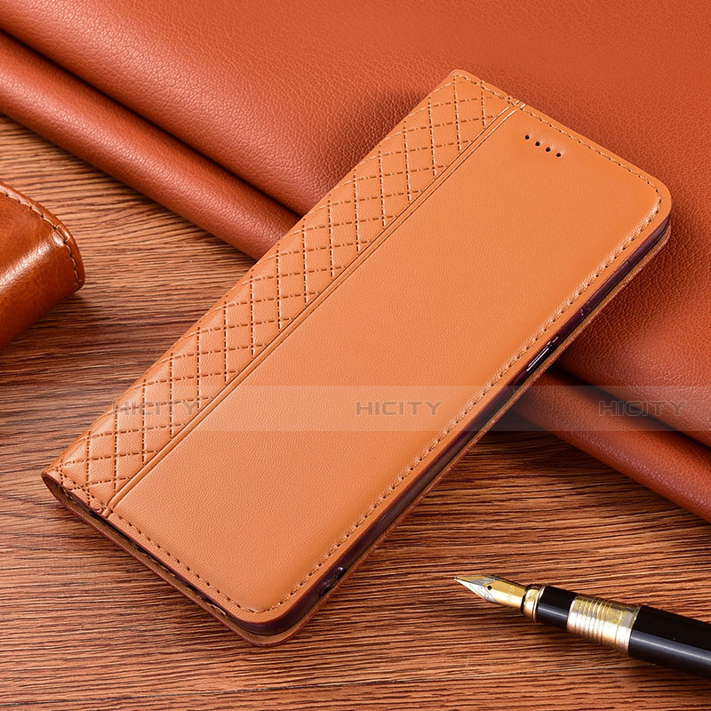 Coque Portefeuille Livre Cuir Etui Clapet L08 pour Xiaomi Poco X3 NFC Orange Plus