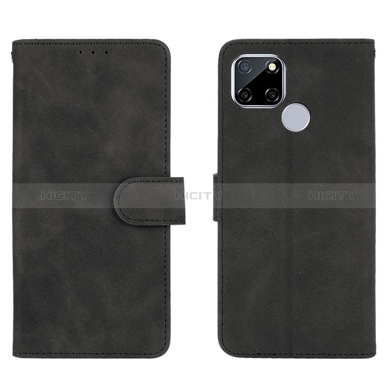 Coque Portefeuille Livre Cuir Etui Clapet L08Z pour Realme 7i RMX2193 Noir Plus