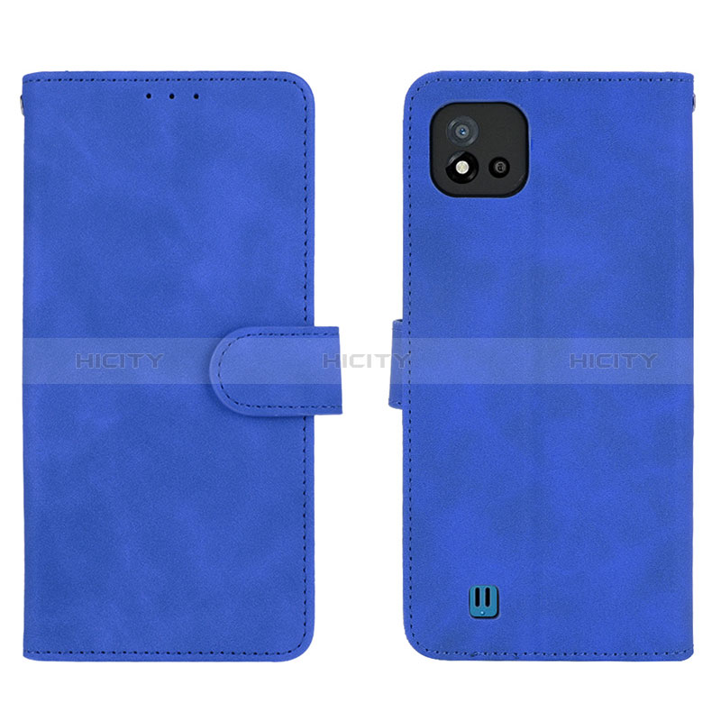 Coque Portefeuille Livre Cuir Etui Clapet L08Z pour Realme C11 (2021) Bleu Plus