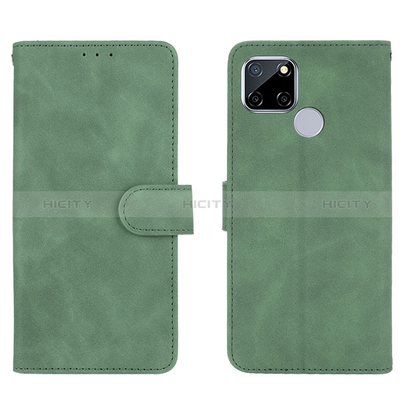 Coque Portefeuille Livre Cuir Etui Clapet L08Z pour Realme C12 Vert Plus