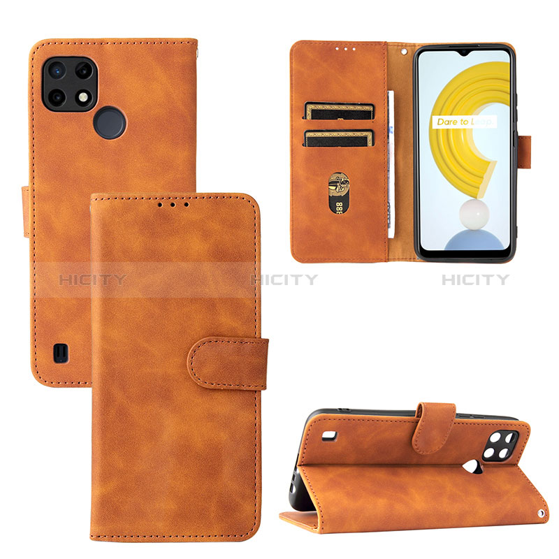 Coque Portefeuille Livre Cuir Etui Clapet L08Z pour Realme C25Y India Plus