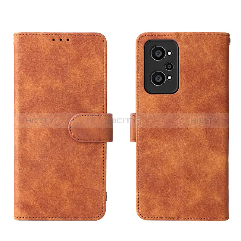 Coque Portefeuille Livre Cuir Etui Clapet L08Z pour Realme GT Neo 3T 5G Marron Plus