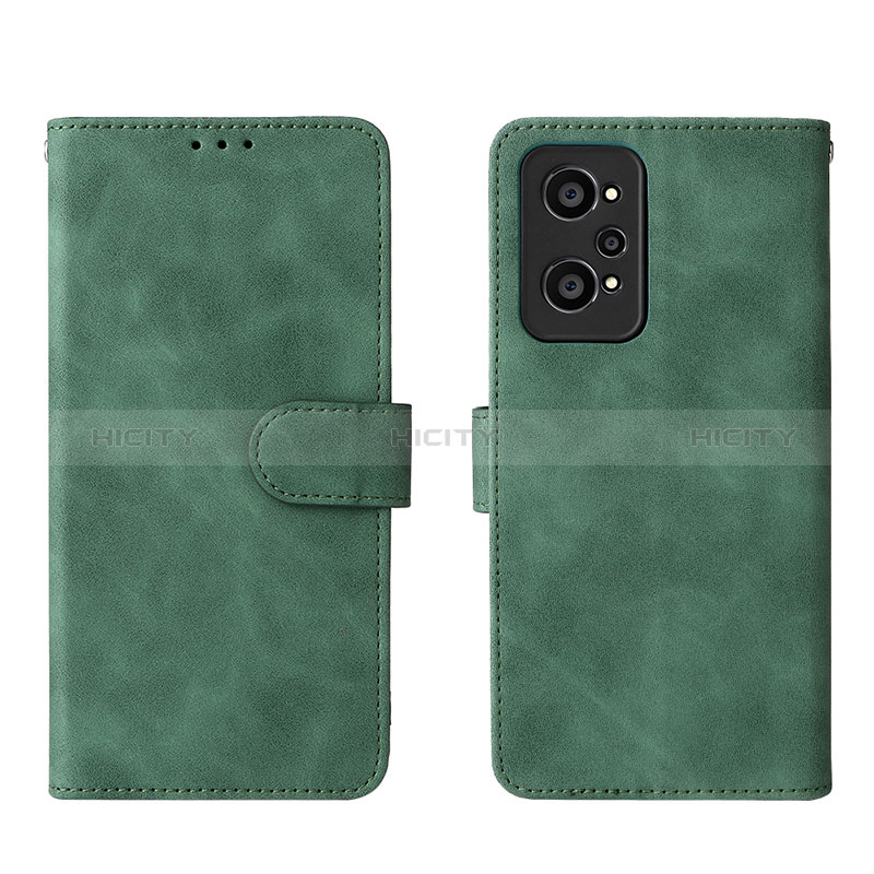 Coque Portefeuille Livre Cuir Etui Clapet L08Z pour Realme GT Neo2 5G Vert Plus