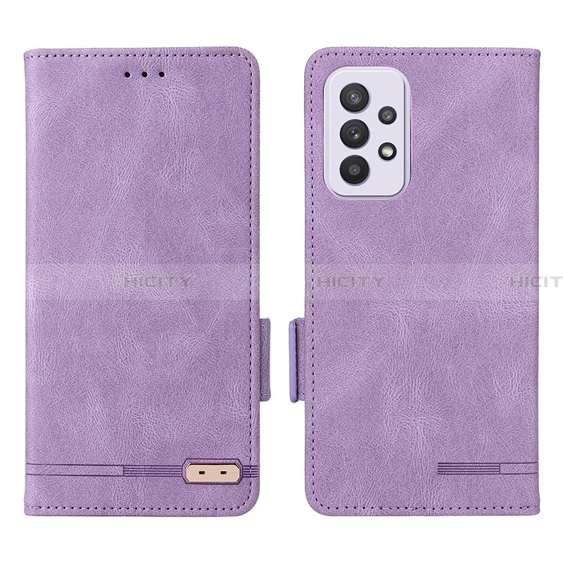 Coque Portefeuille Livre Cuir Etui Clapet L08Z pour Samsung Galaxy A33 5G Violet Plus