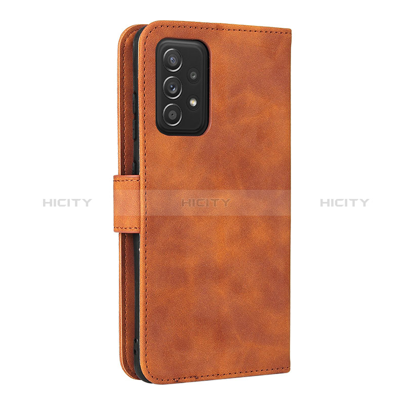 Coque Portefeuille Livre Cuir Etui Clapet L08Z pour Samsung Galaxy A52s 5G Marron Plus