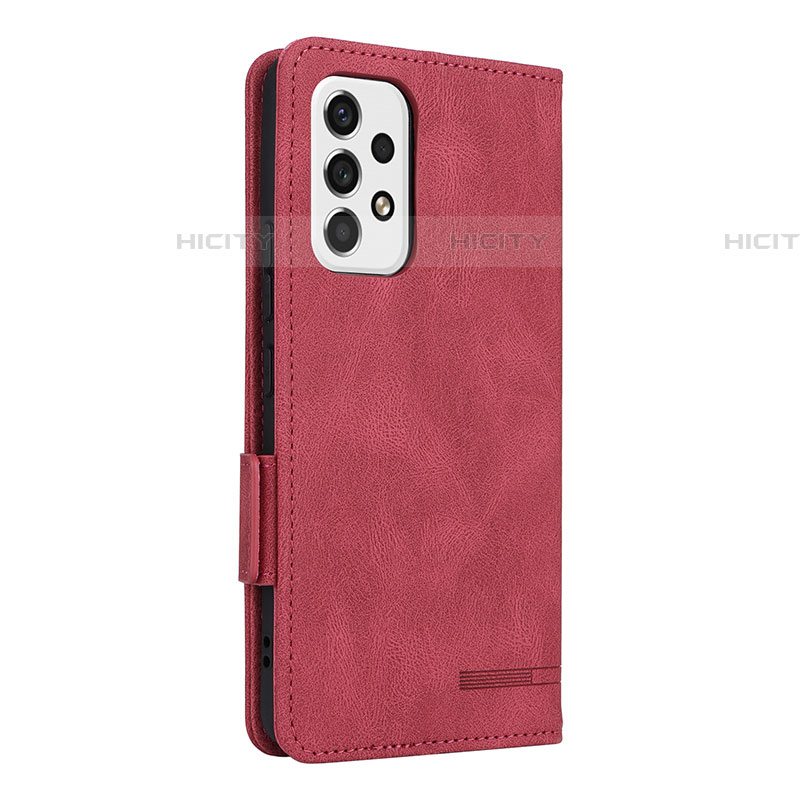 Coque Portefeuille Livre Cuir Etui Clapet L08Z pour Samsung Galaxy A53 5G Rouge Plus