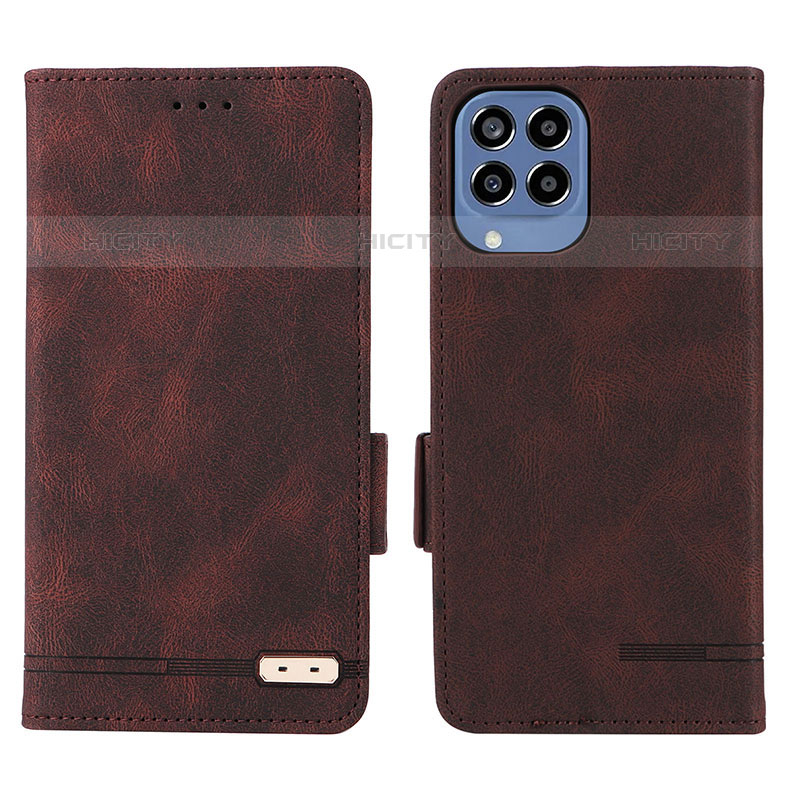 Coque Portefeuille Livre Cuir Etui Clapet L08Z pour Samsung Galaxy M33 5G Marron Plus