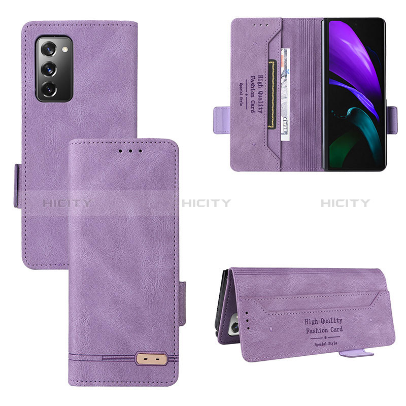 Coque Portefeuille Livre Cuir Etui Clapet L08Z pour Samsung Galaxy Z Fold2 5G Plus