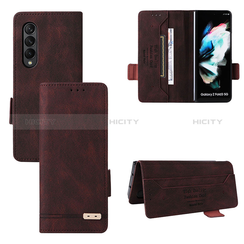 Coque Portefeuille Livre Cuir Etui Clapet L08Z pour Samsung Galaxy Z Fold3 5G Plus