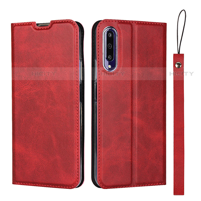 Coque Portefeuille Livre Cuir Etui Clapet L09 pour Huawei P Smart Pro (2019) Rouge Plus