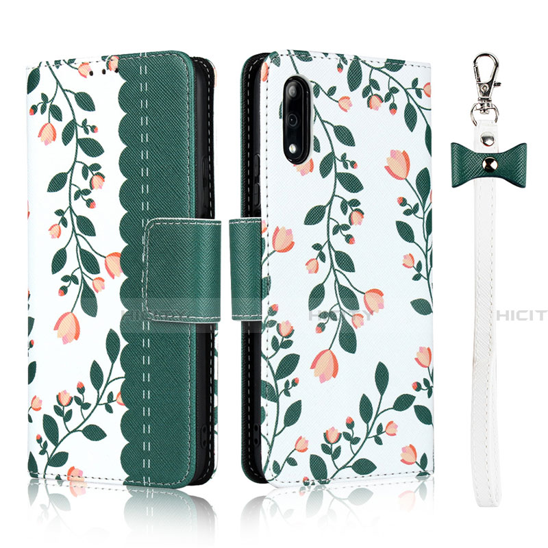 Coque Portefeuille Livre Cuir Etui Clapet L09 pour Huawei Y9 Prime (2019) Vert Plus