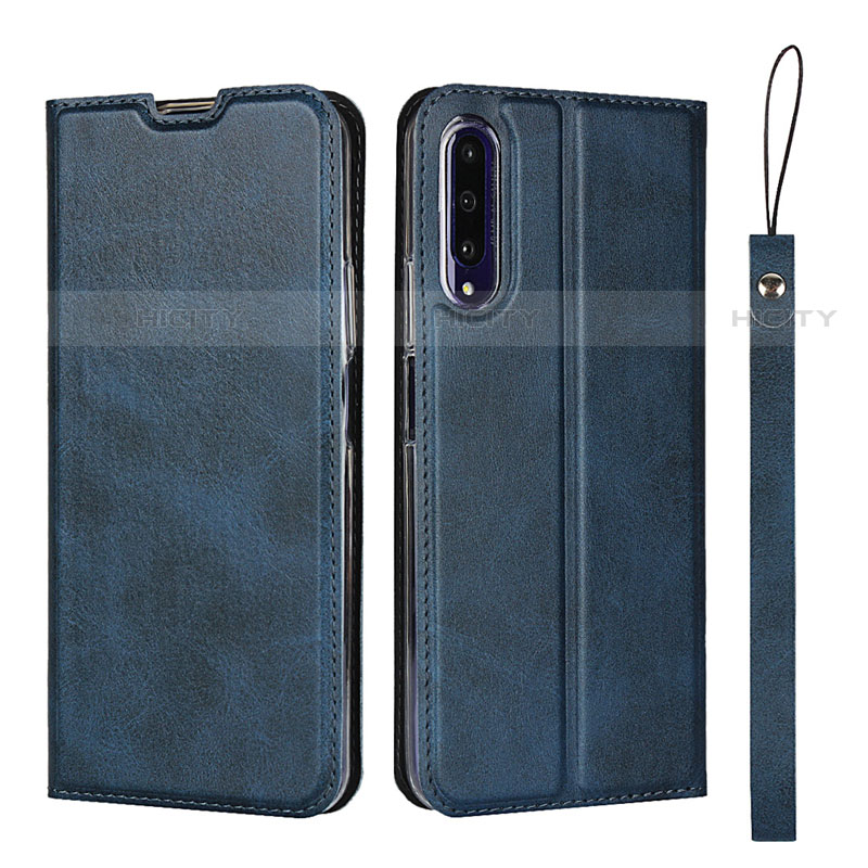 Coque Portefeuille Livre Cuir Etui Clapet L09 pour Huawei Y9s Bleu Plus