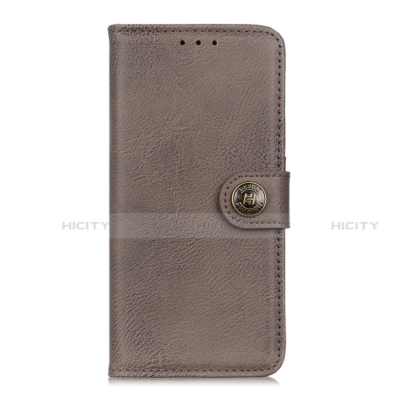 Coque Portefeuille Livre Cuir Etui Clapet L09 pour Oppo A32 Gris Plus