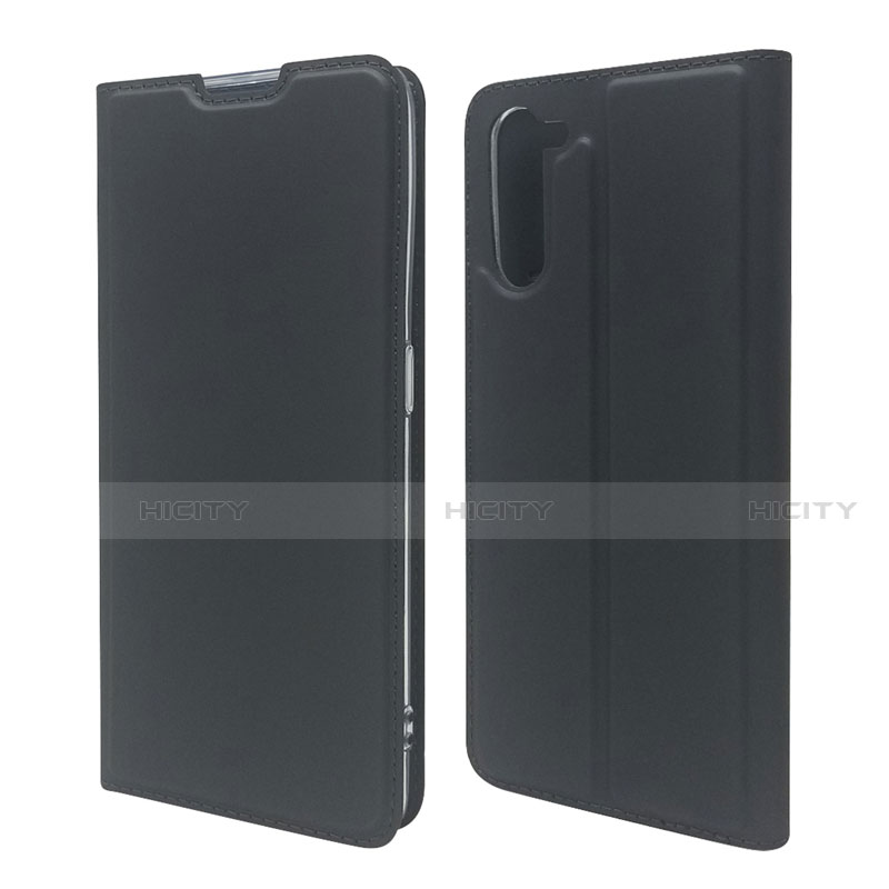 Coque Portefeuille Livre Cuir Etui Clapet L09 pour Oppo Reno3 A Noir Plus